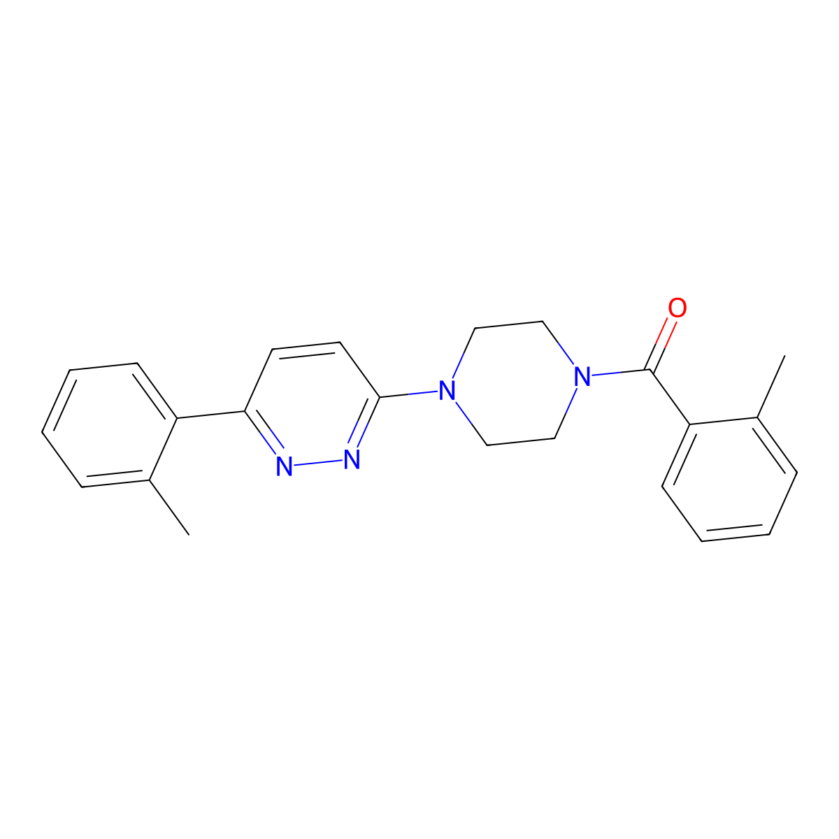 3-[4-(2-Methylbenzoyl)piperazin-1-yl]-6-(2-methylphenyl)pyridazine molecular structure, CAS 1021256-56-3