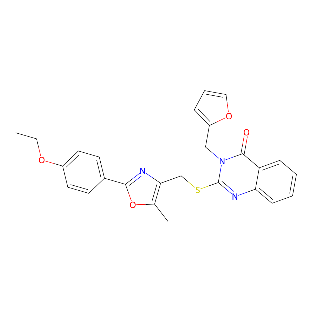 2-({[2-(4-Ethoxyphenyl)-5-methyl-1,3-oxazol-4-yl]methyl}sulfanyl)-3-[(furan-2-yl)methyl]-3,4-dihydroquinazolin-4-one molecular structure, CAS 1021256-64-3
