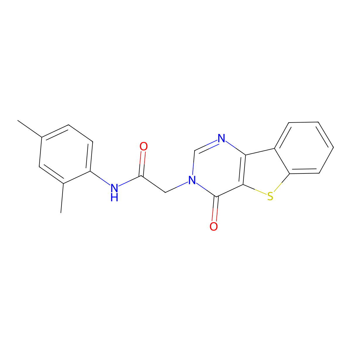 N-(2,4-dimethylphenyl)-2-(4-oxo[1]benzothieno[3,2-d]pyrimidin-3(4H)-yl)acetamide molecular structure, CAS 1021256-79-0