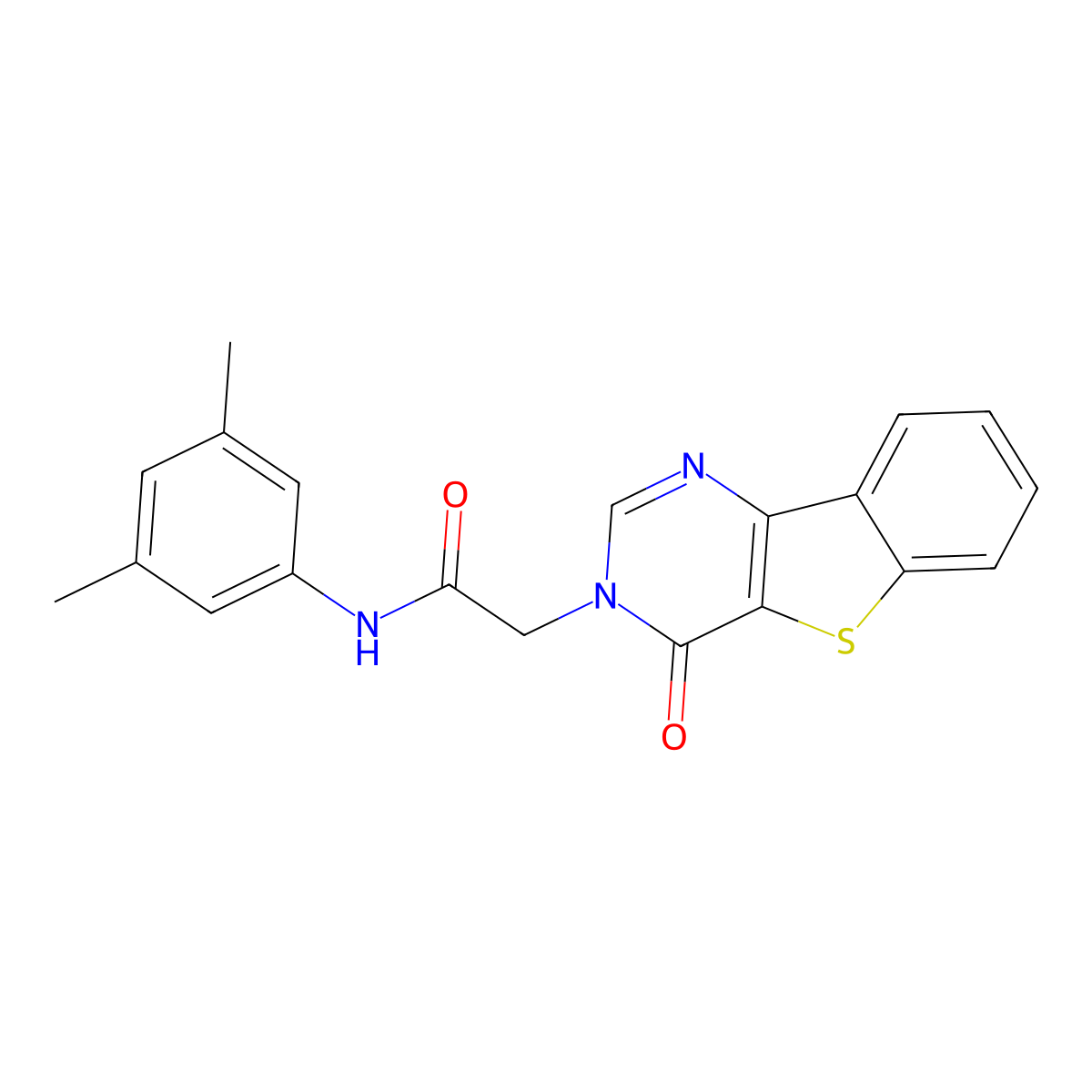 N-(3,5-dimethylphenyl)-2-{6-oxo-8-thia-3,5-diazatricyclo[7.4.0.0^{2,7}]trideca-1(13),2(7),3,9,11-pentaen-5-yl}acetamide molecular structure, CAS 1021256-83-6