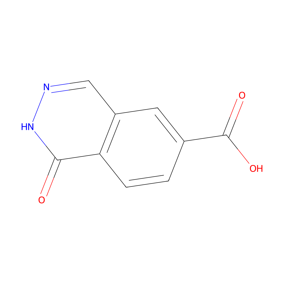 6-Phthalazinecarboxylic acid, 1,2-dihydro-1-oxo- molecular structure, CAS 102126-65-8