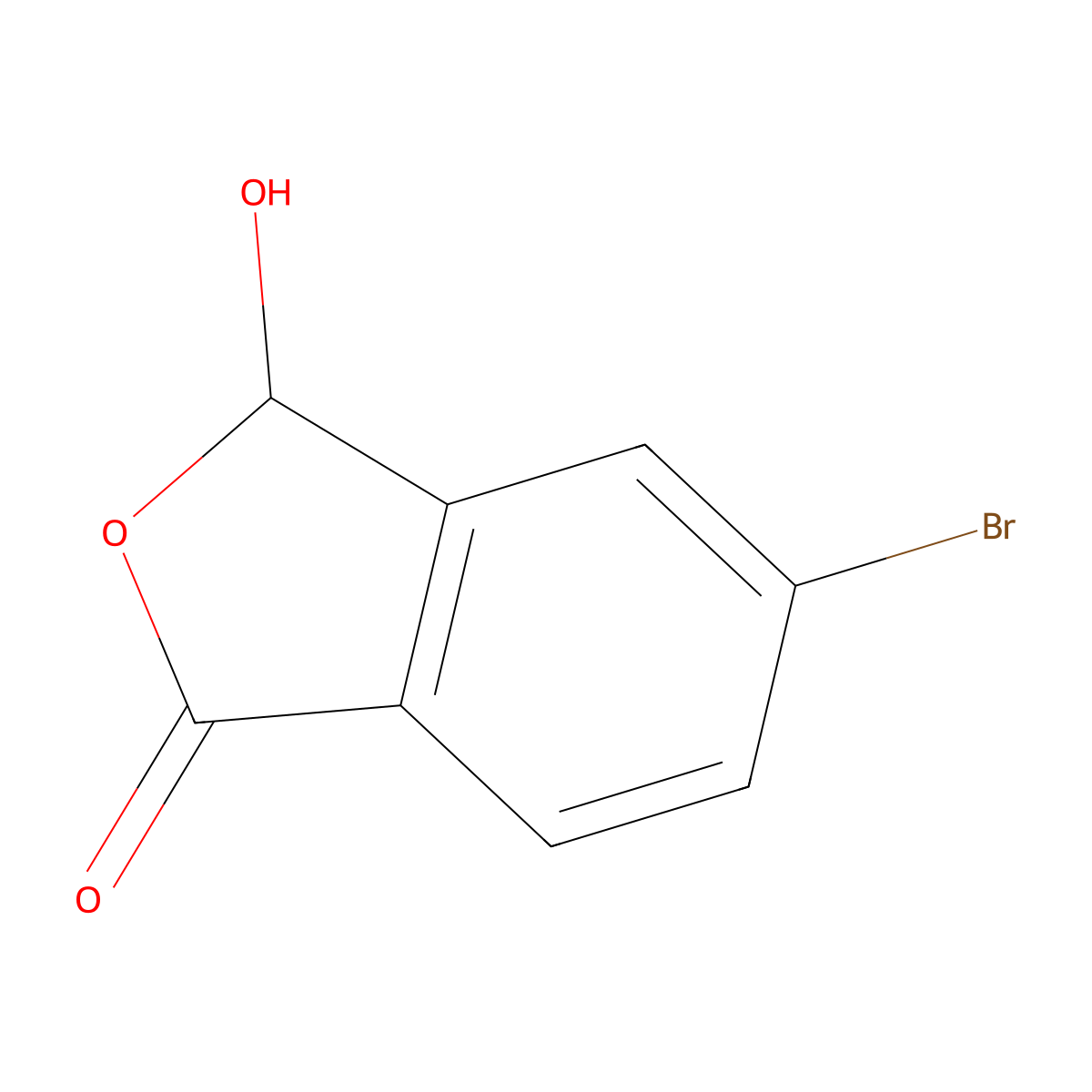 5-bromo-3-hydroxy-3H-isobenzofuran-1-one molecular structure, CAS 102126-71-6