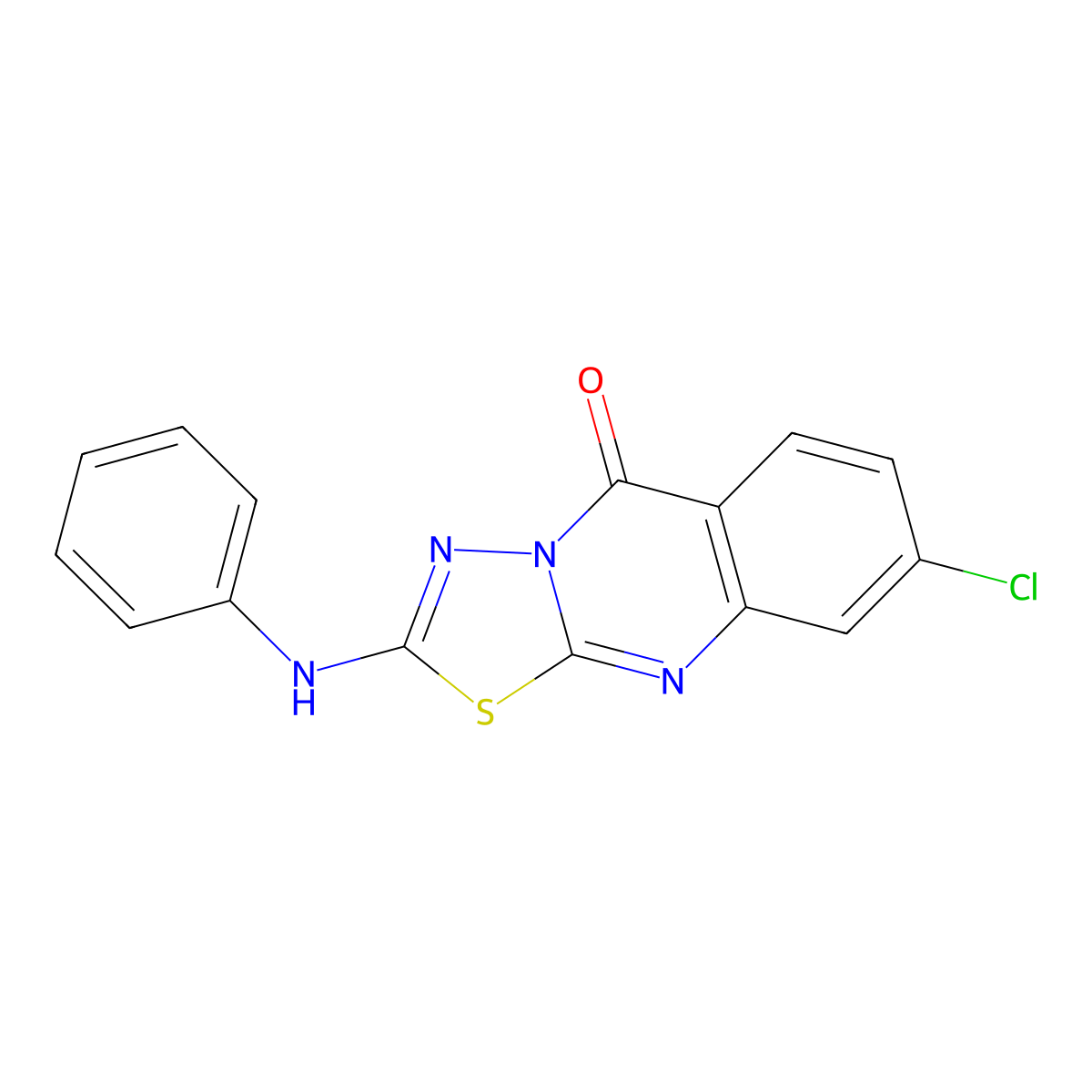 8-chloro-2-(phenylamino)-5H-[1,3,4]thiadiazolo[2,3-b]quinazolin-5-one molecular structure, CAS 1021260-57-0