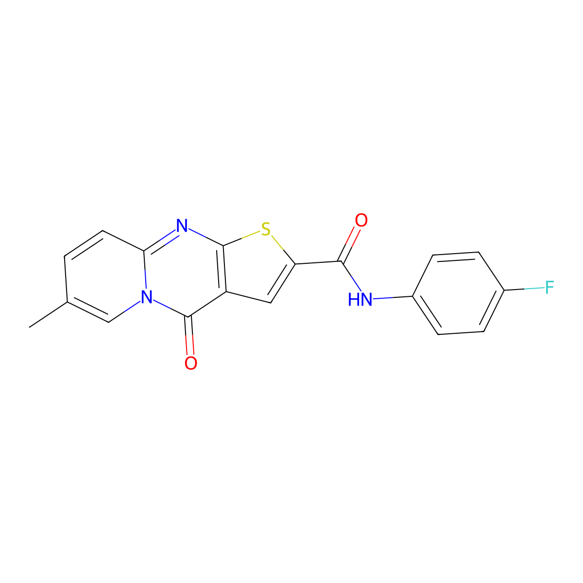 N-(4-fluorophenyl)-7-methyl-4-oxo-4H-pyrido[1,2-a]thieno[2,3-d]pyrimidine-2-carboxamide molecular structure, CAS 1021260-58-1