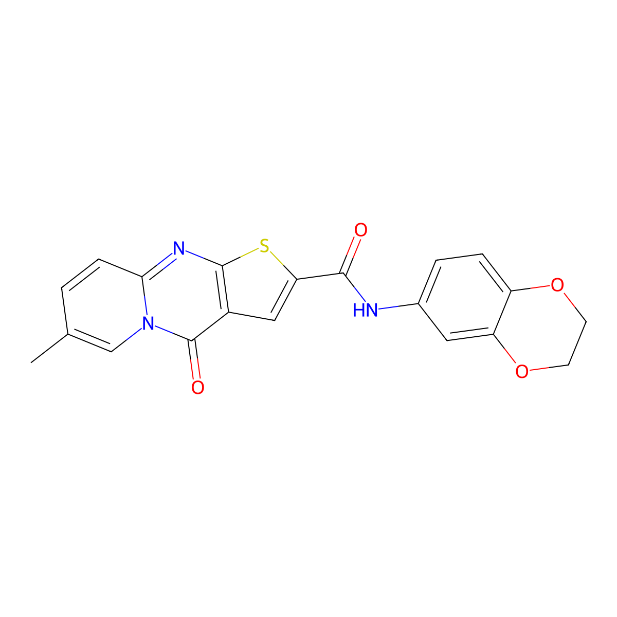 N-(2,3-dihydrobenzo[b][1,4]dioxin-6-yl)-7-methyl-4-oxo-4H-pyrido[1,2-a]thieno[2,3-d]pyrimidine-2-carboxamide molecular structure, CAS 1021260-72-9