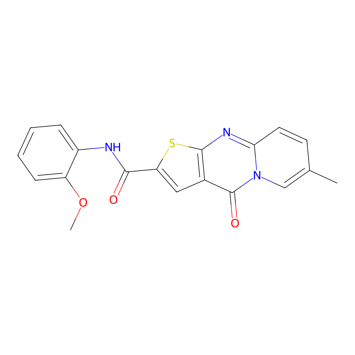 N-(2-methoxyphenyl)-7-methyl-4-oxo-4H-pyrido[1,2-a]thieno[2,3-d]pyrimidine-2-carboxamide molecular structure, CAS 1021260-76-3