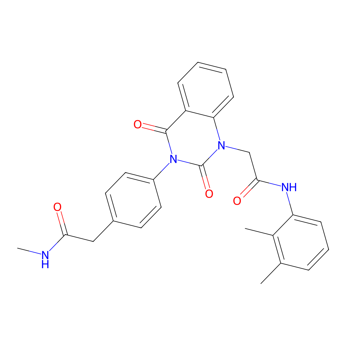 2-[4-(1-{[(2,3-dimethylphenyl)carbamoyl]methyl}-2,4-dioxo-1,2,3,4-tetrahydroquinazolin-3-yl)phenyl]-N-methylacetamide molecular structure, CAS 1021260-94-5