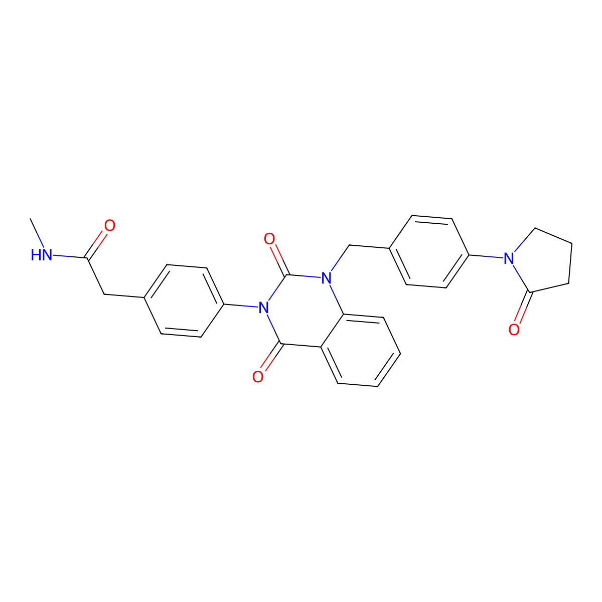 2-(4-(2,4-dioxo-1-(4-(2-oxopyrrolidin-1-yl)benzyl)-1,2-dihydroquinazolin-3(4H)-yl)phenyl)-N-methylacetamide molecular structure, CAS 1021262-09-8