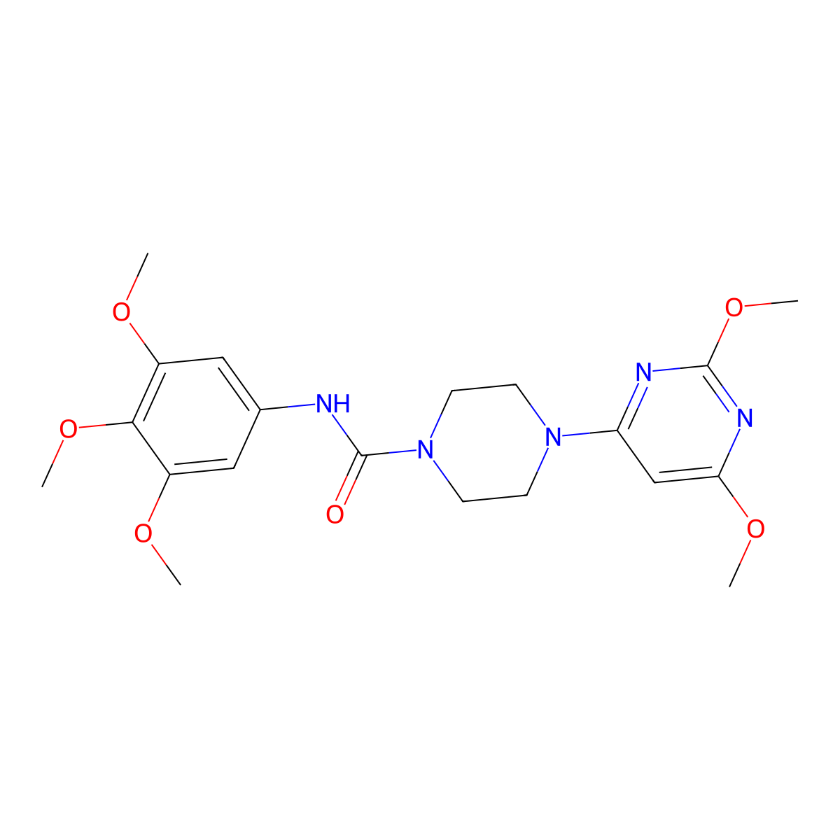 4-(2,6-dimethoxypyrimidin-4-yl)-N-(3,4,5-trimethoxyphenyl)piperazine-1-carboxamide molecular structure, CAS 1021262-68-9