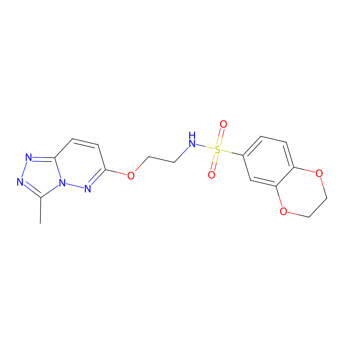 N-[2-({3-methyl-[1,2,4]triazolo[4,3-b]pyridazin-6-yl}oxy)ethyl]-2,3-dihydro-1,4-benzodioxine-6-sulfonamide molecular structure, CAS 1021263-22-8