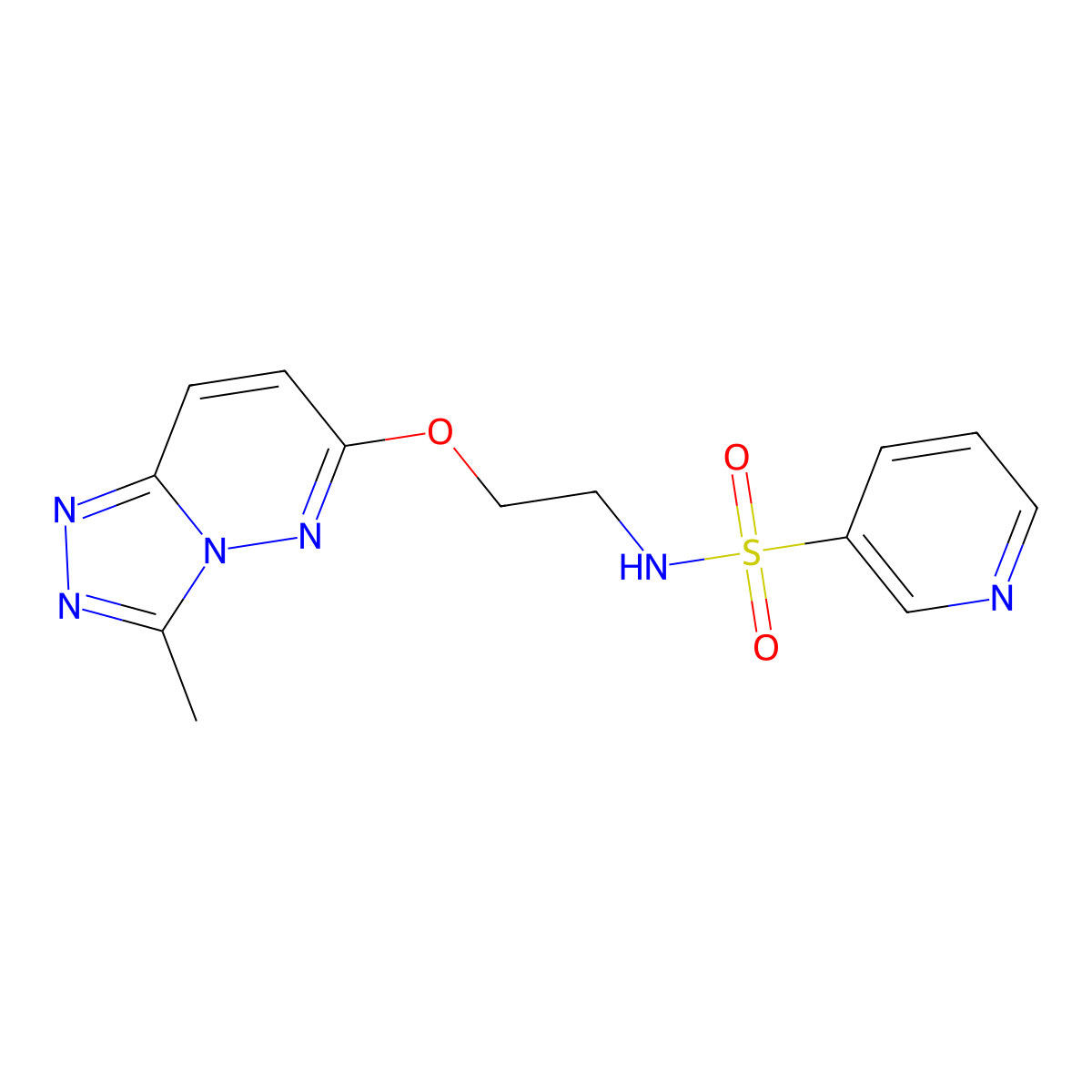 N-[2-({3-methyl-[1,2,4]triazolo[4,3-b]pyridazin-6-yl}oxy)ethyl]pyridine-3-sulfonamide molecular structure, CAS 1021263-31-9