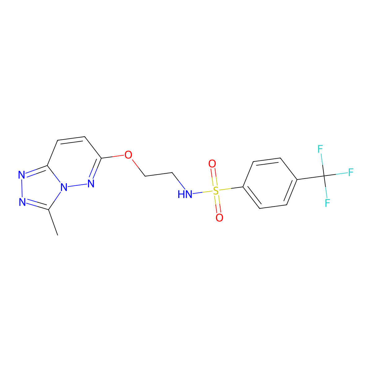 N-[2-({3-methyl-[1,2,4]triazolo[4,3-b]pyridazin-6-yl}oxy)ethyl]-4-(trifluoromethyl)benzene-1-sulfonamide molecular structure, CAS 1021263-40-0