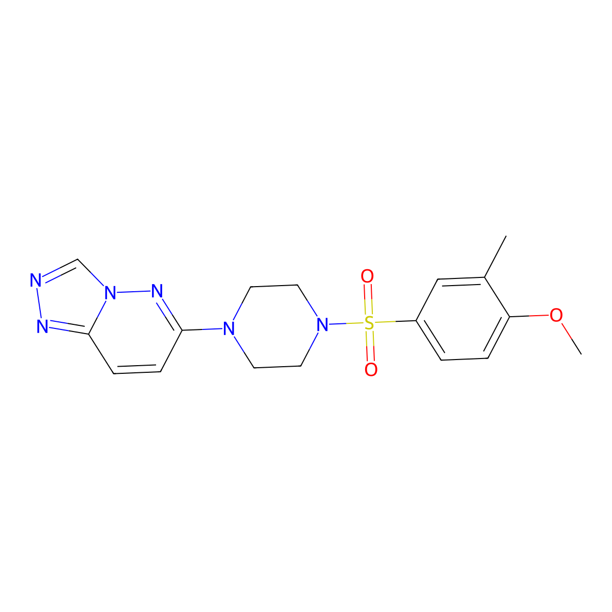 1-(4-Methoxy-3-methylbenzenesulfonyl)-4-{[1,2,4]triazolo[4,3-b]pyridazin-6-yl}piperazine molecular structure, CAS 1021263-57-9