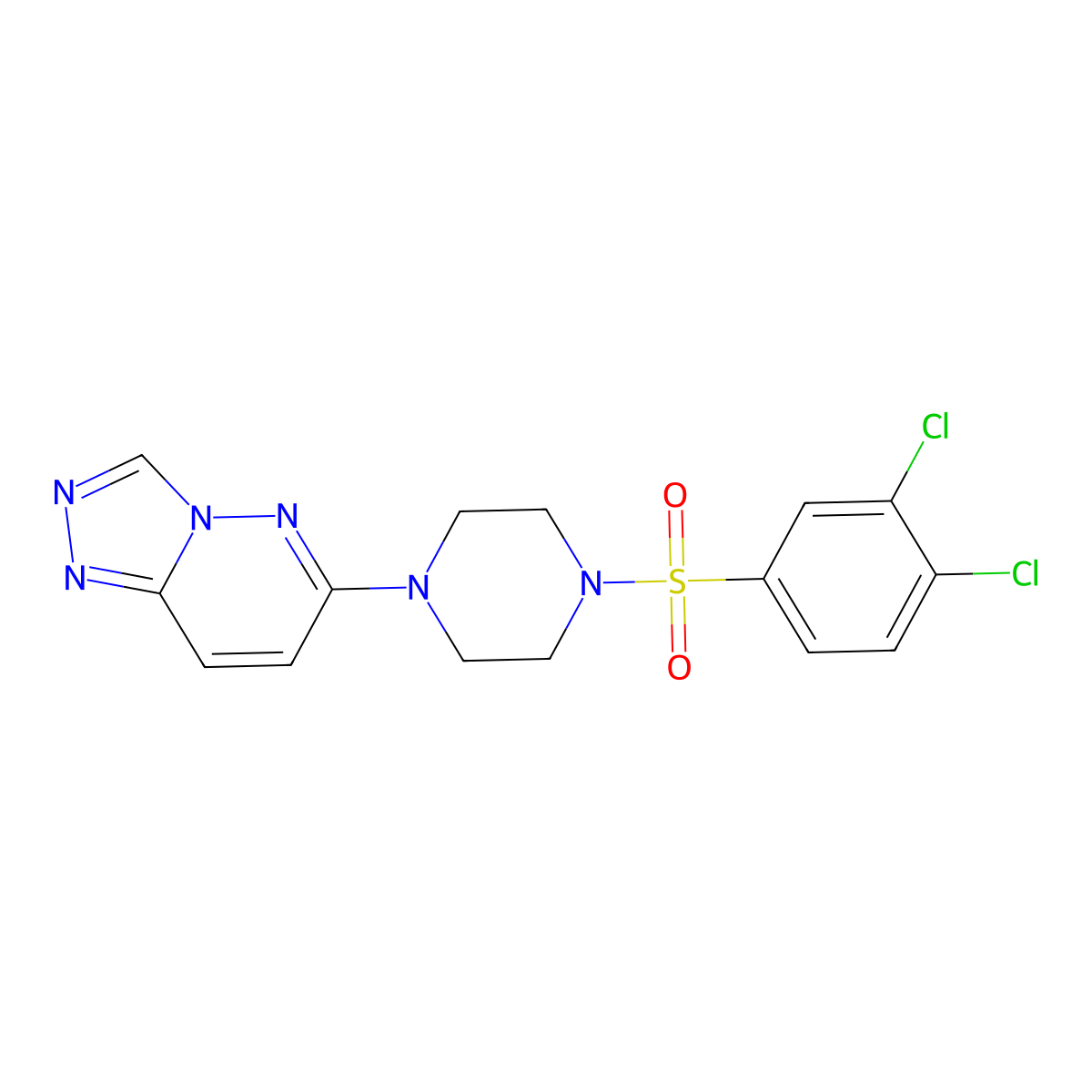 6-(4-((3,4-Dichlorophenyl)sulfonyl)piperazin-1-yl)-[1,2,4]triazolo[4,3-b]pyridazine molecular structure, CAS 1021263-71-7