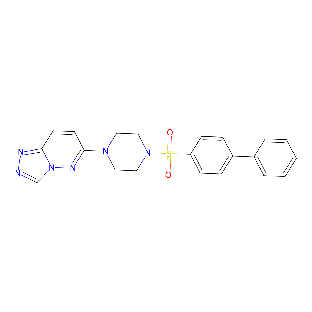 6-(4-([1,1'-Biphenyl]-4-ylsulfonyl)piperazin-1-yl)-[1,2,4]triazolo[4,3-b]pyridazine molecular structure, CAS 1021263-73-9