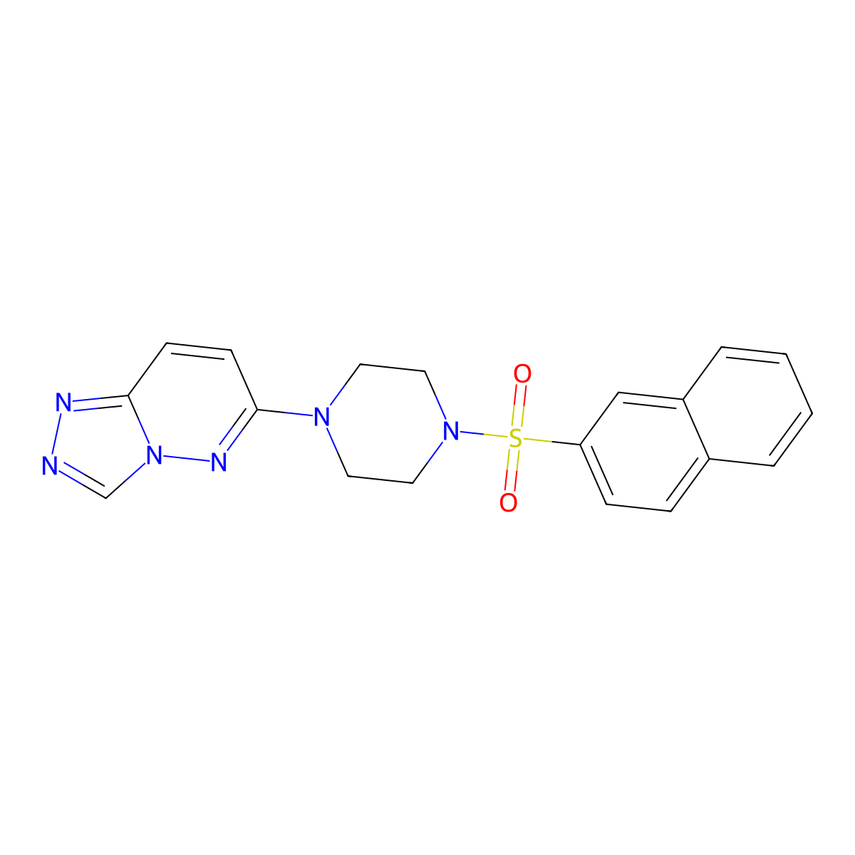 6-(4-(Naphthalen-2-ylsulfonyl)piperazin-1-yl)-[1,2,4]triazolo[4,3-b]pyridazine molecular structure, CAS 1021263-75-1