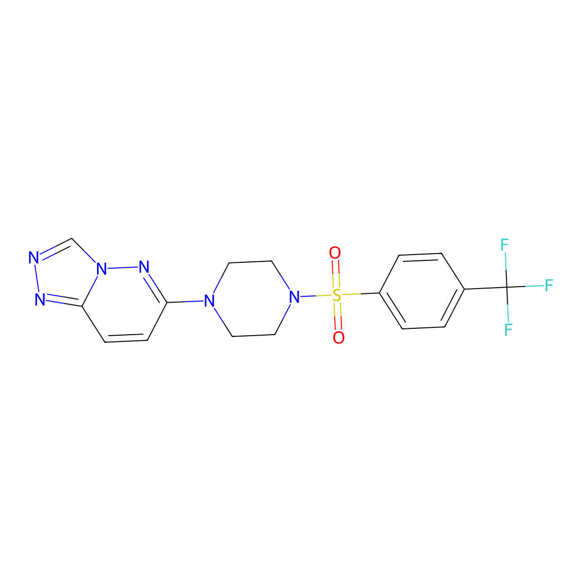 1-{[1,2,4]Triazolo[4,3-b]pyridazin-6-yl}-4-[4-(trifluoromethyl)benzenesulfonyl]piperazine molecular structure, CAS 1021263-87-5