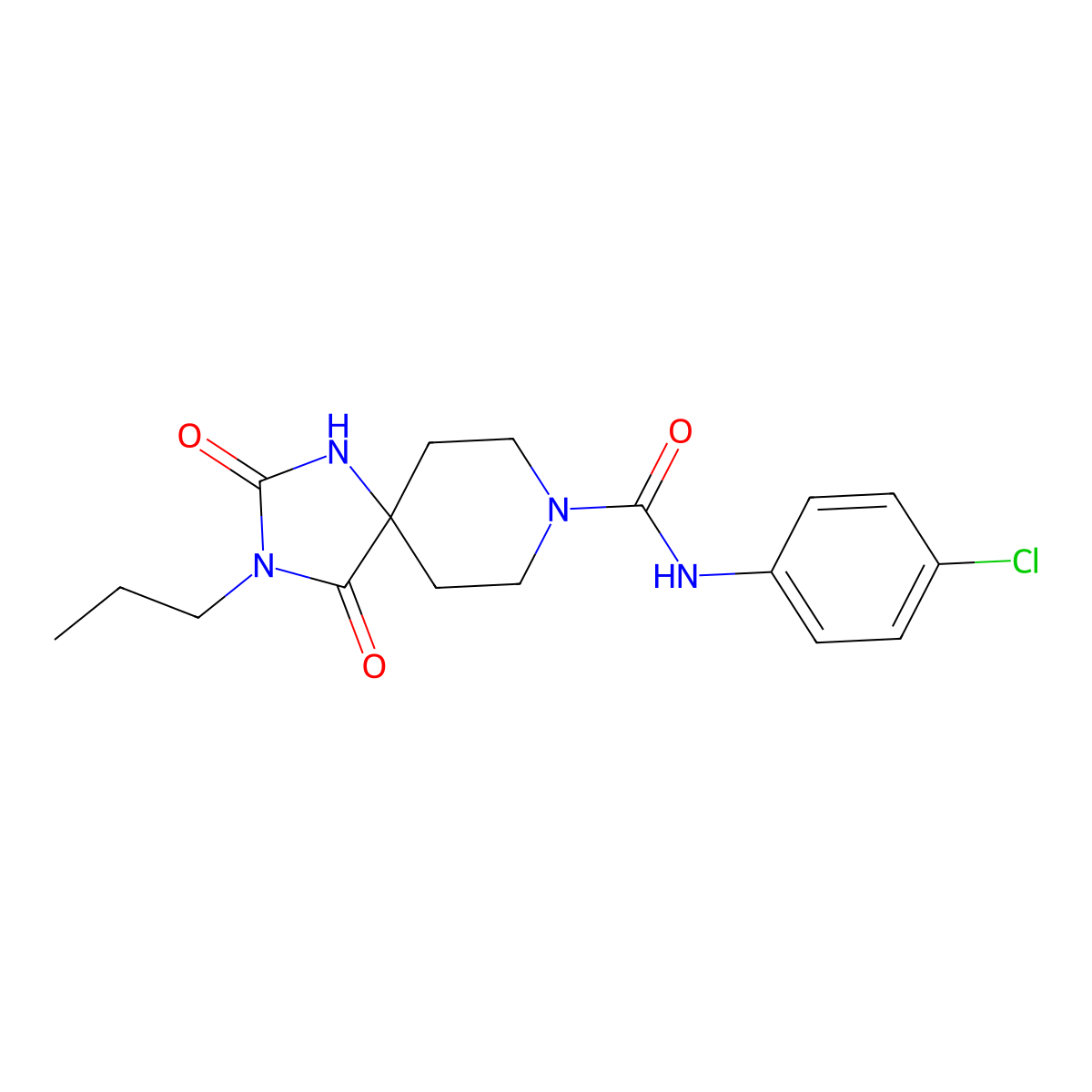 N-(4-chlorophenyl)-2,4-dioxo-3-propyl-1,3,8-triazaspiro[4.5]decane-8-carboxamide molecular structure, CAS 1021264-36-7