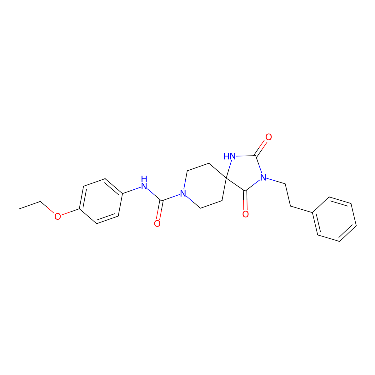 N-(4-ethoxyphenyl)-2,4-dioxo-3-phenethyl-1,3,8-triazaspiro[4.5]decane-8-carboxamide molecular structure, CAS 1021264-81-2