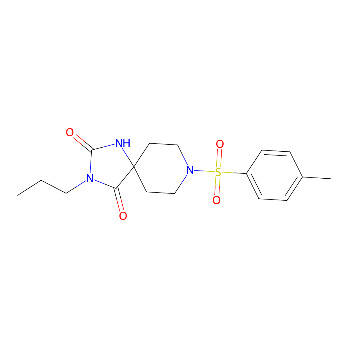 8-(4-Methylbenzenesulfonyl)-3-propyl-1,3,8-triazaspiro[4.5]decane-2,4-dione molecular structure, CAS 1021265-00-8