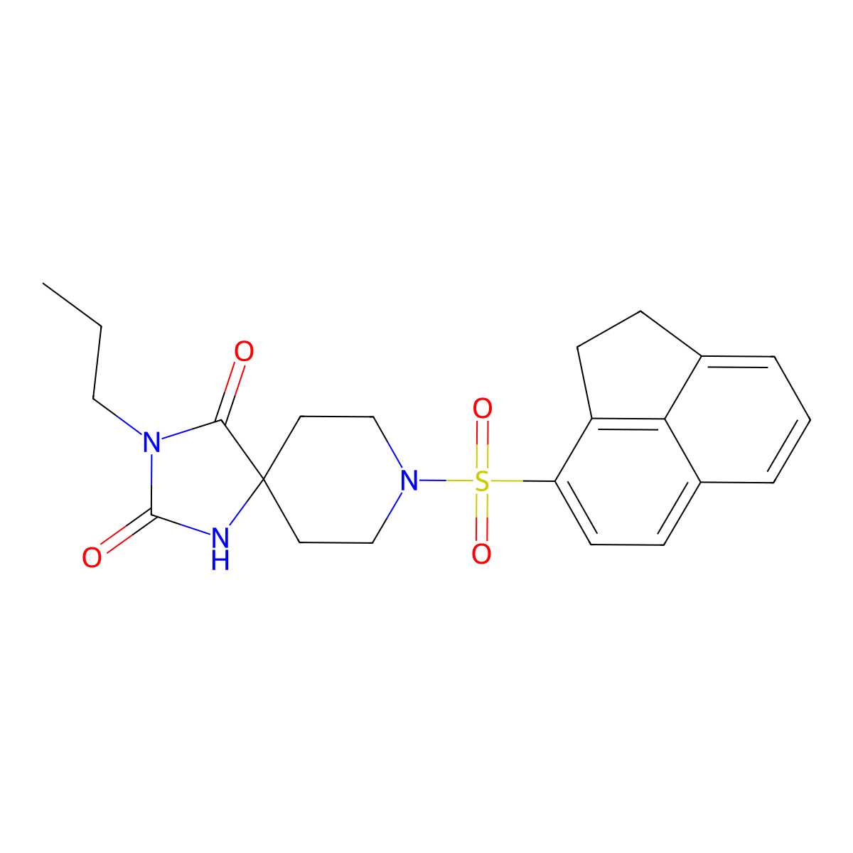 8-((1,2-Dihydroacenaphthylen-3-yl)sulfonyl)-3-propyl-1,3,8-triazaspiro[4.5]decane-2,4-dione molecular structure, CAS 1021265-12-2