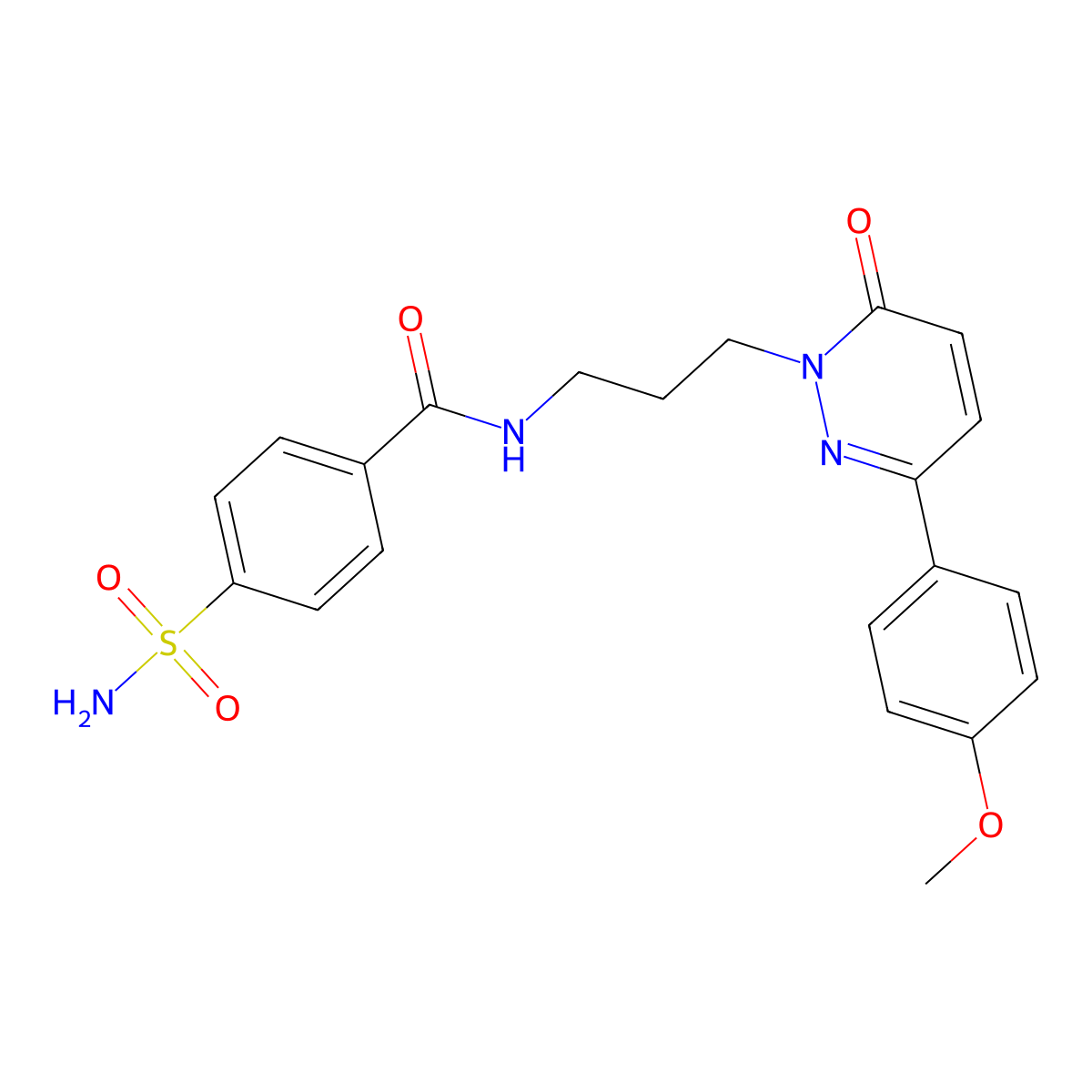 N-(3-(3-(4-methoxyphenyl)-6-oxopyridazin-1(6H)-yl)propyl)-4-sulfamoylbenzamide molecular structure, CAS 1021266-35-2