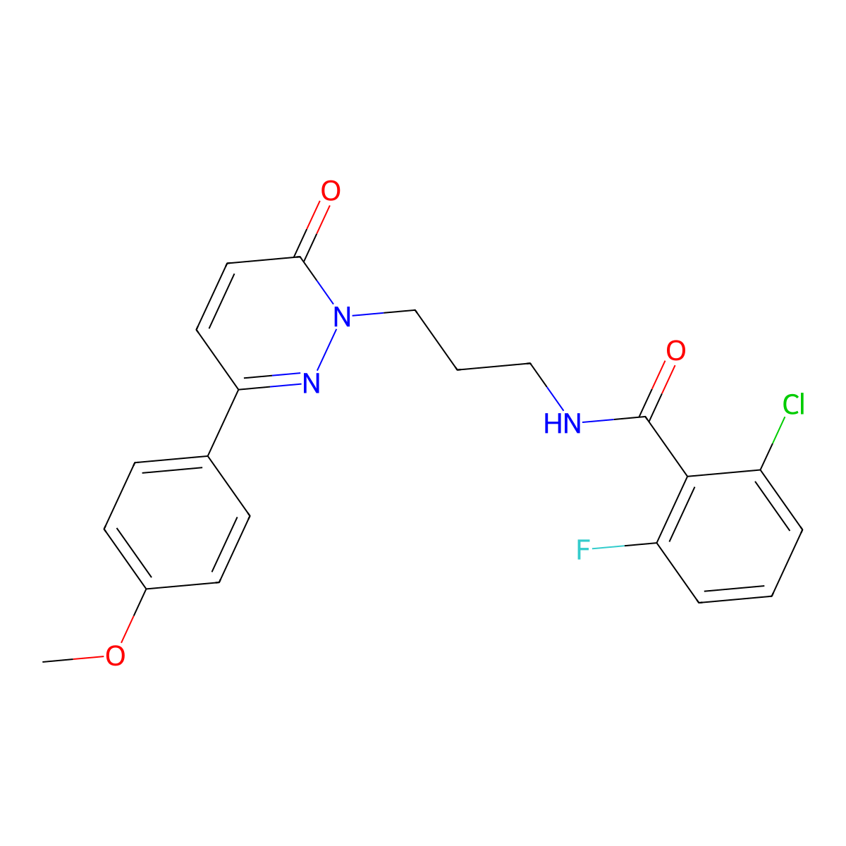 2-chloro-6-fluoro-N-{3-[3-(4-methoxyphenyl)-6-oxo-1,6-dihydropyridazin-1-yl]propyl}benzamide molecular structure, CAS 1021266-37-4