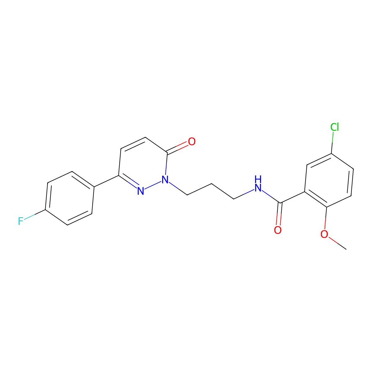 5-chloro-N-{3-[3-(4-fluorophenyl)-6-oxo-1,6-dihydropyridazin-1-yl]propyl}-2-methoxybenzamide molecular structure, CAS 1021266-74-9