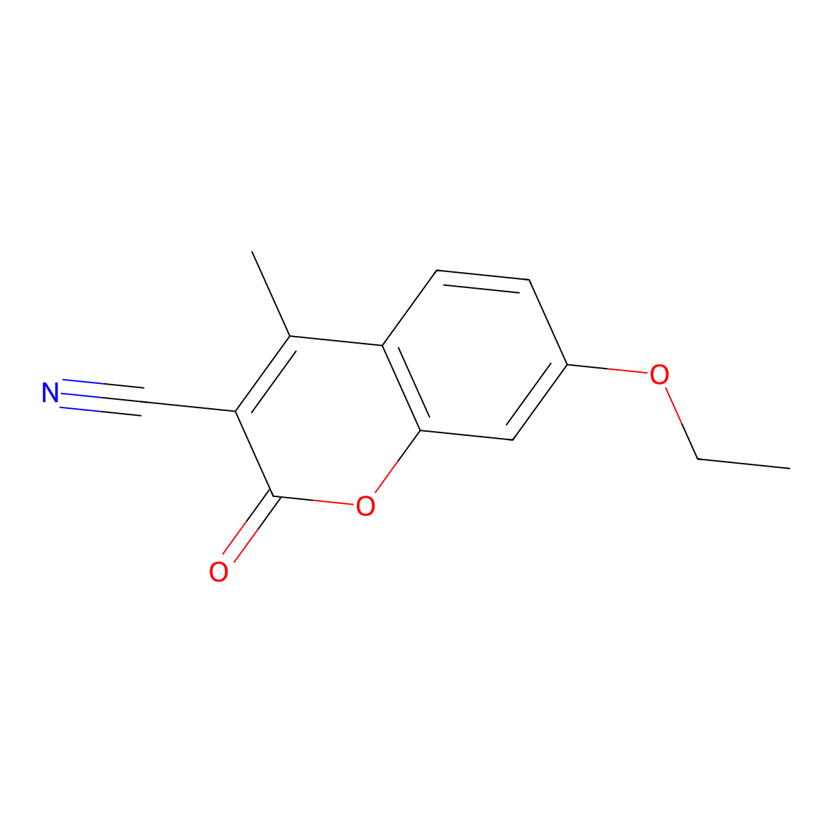 7-Ethoxy-4-methyl-2-oxo-2H-chromene-3-carbonitrile molecular structure, CAS 1021267-52-6