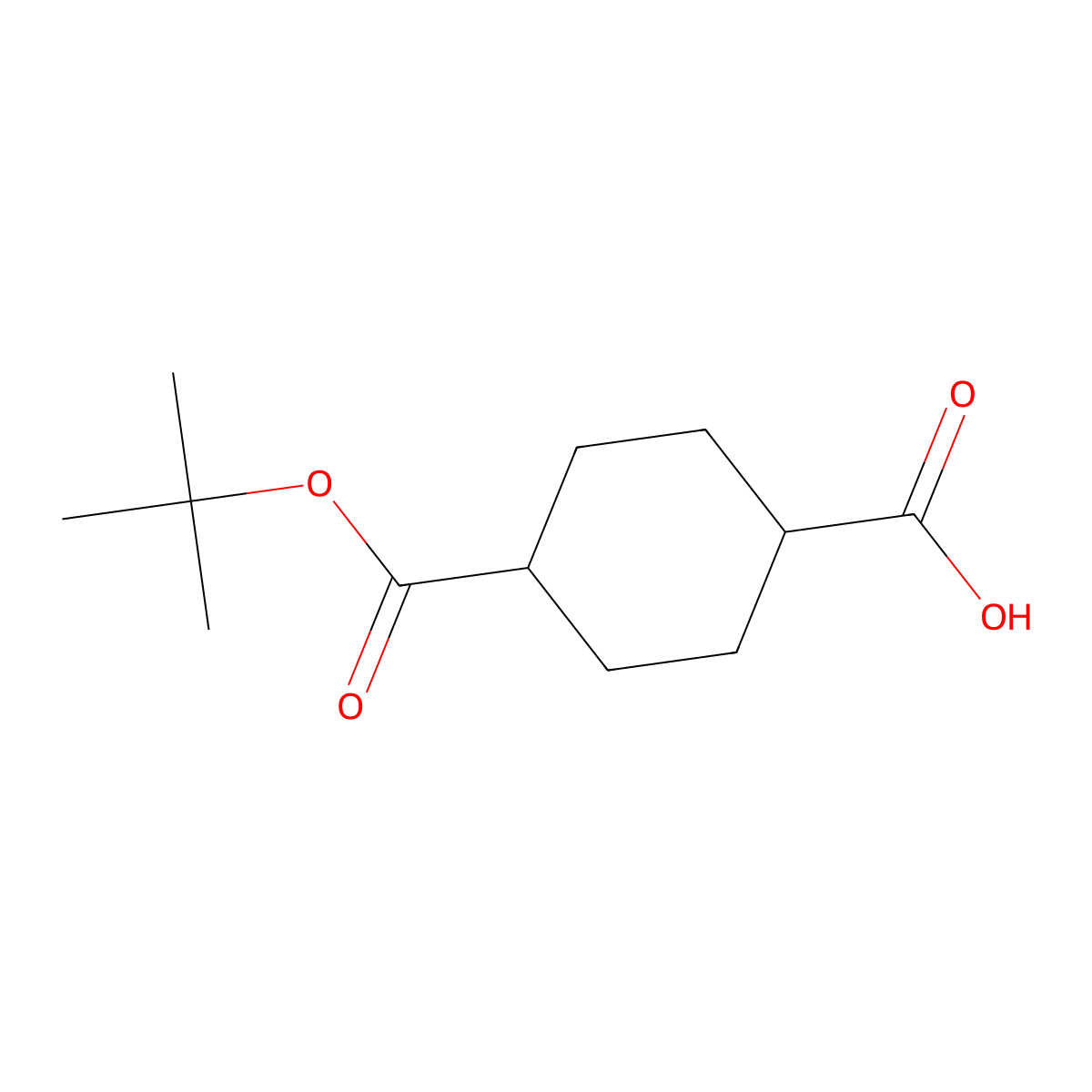 (1r,4r)-4-[(Tert-butoxy)carbonyl]cyclohexane-1-carboxylic acid molecular structure, CAS 1021273-74-4