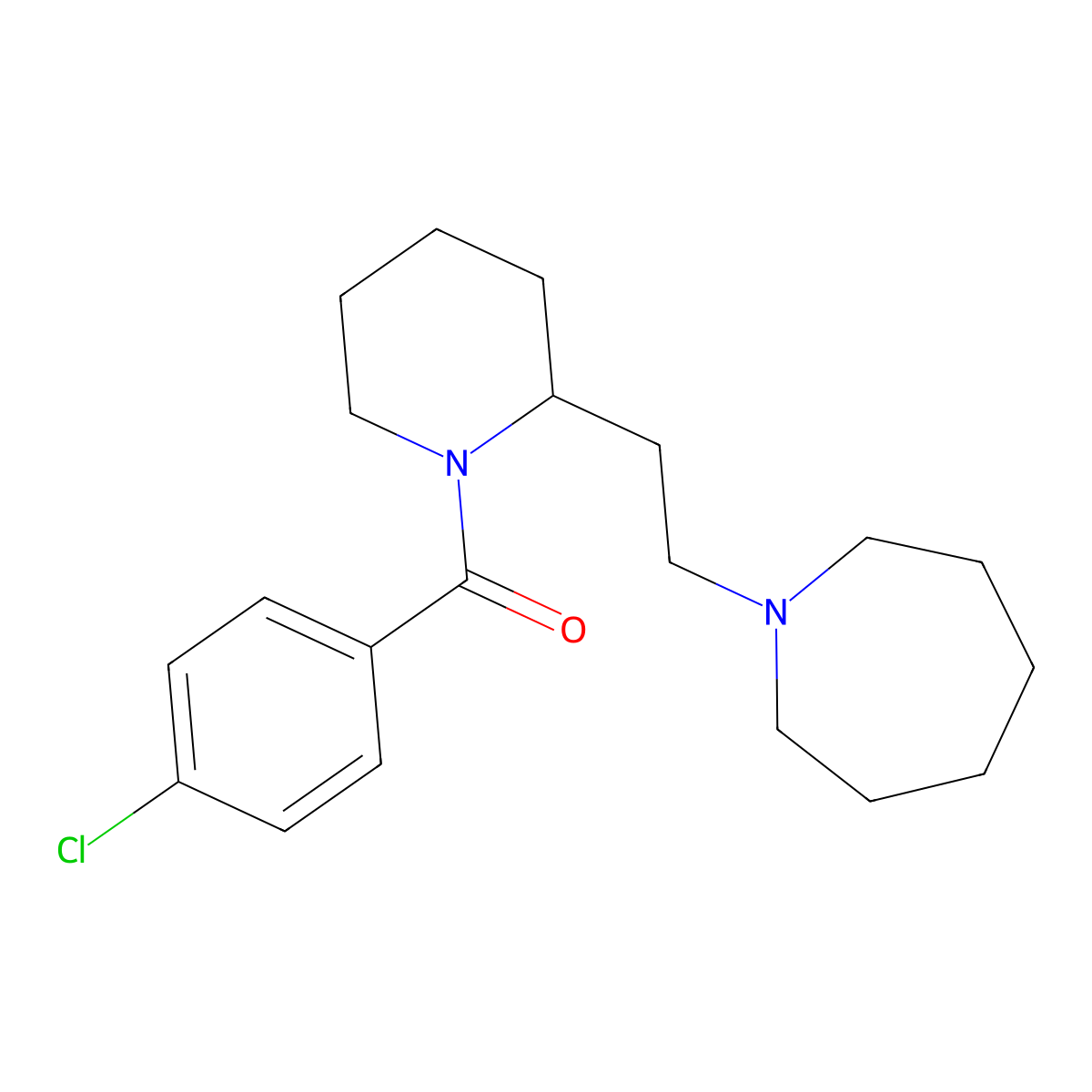 1-{2-[1-(4-Chlorobenzoyl)piperidin-2-yl]ethyl}azepane molecular structure, CAS 1021279-11-7
