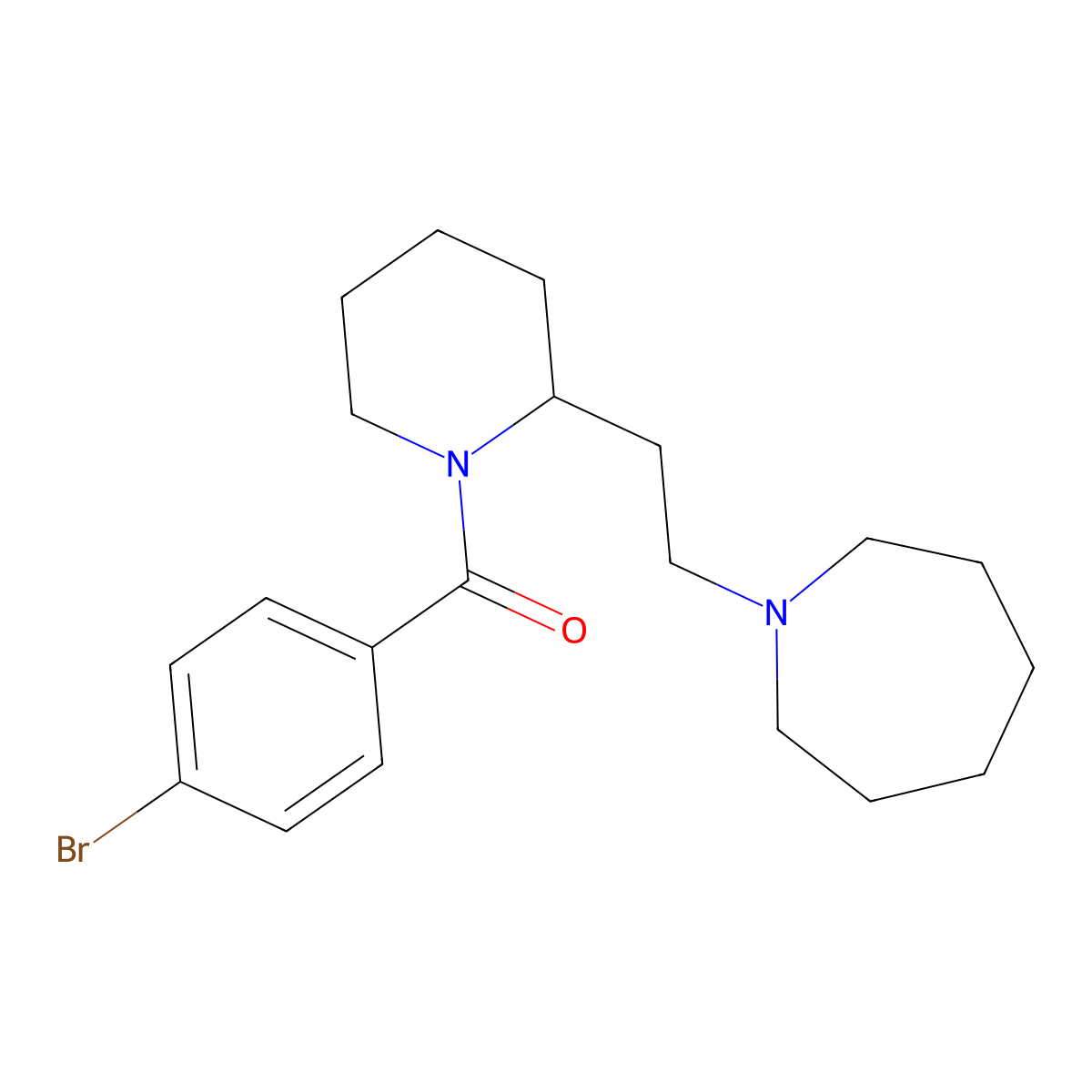 1-{2-[1-(4-Bromobenzoyl)piperidin-2-yl]ethyl}azepane molecular structure, CAS 1021279-16-2