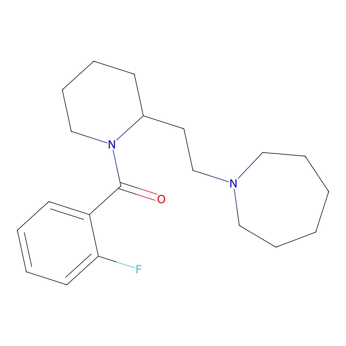 1-{2-[1-(2-Fluorobenzoyl)piperidin-2-yl]ethyl}azepane molecular structure, CAS 1021279-56-0