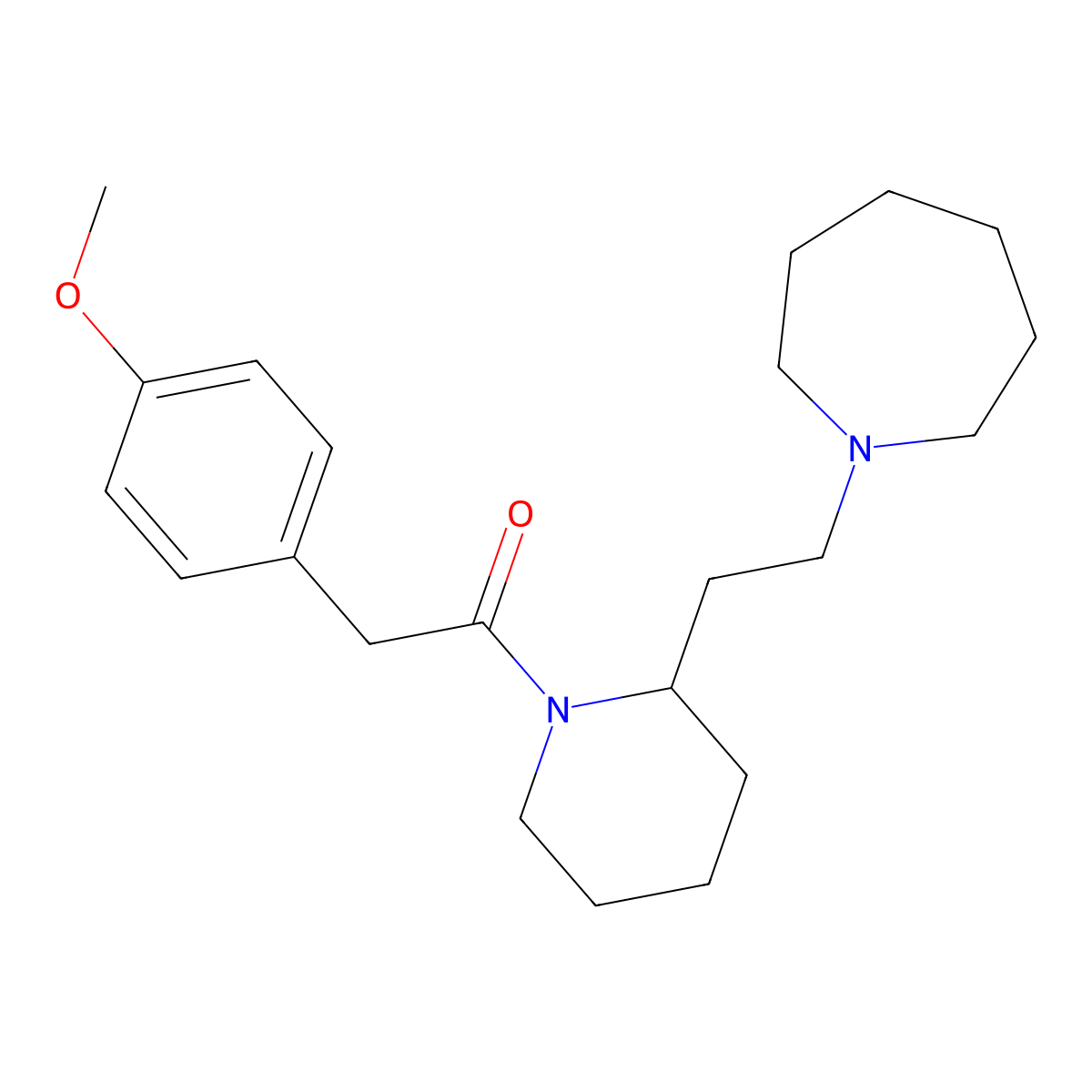 1-(2-{1-[(4-Methoxyphenyl)acetyl]piperidin-2-yl}ethyl)azepane molecular structure, CAS 1021279-66-2