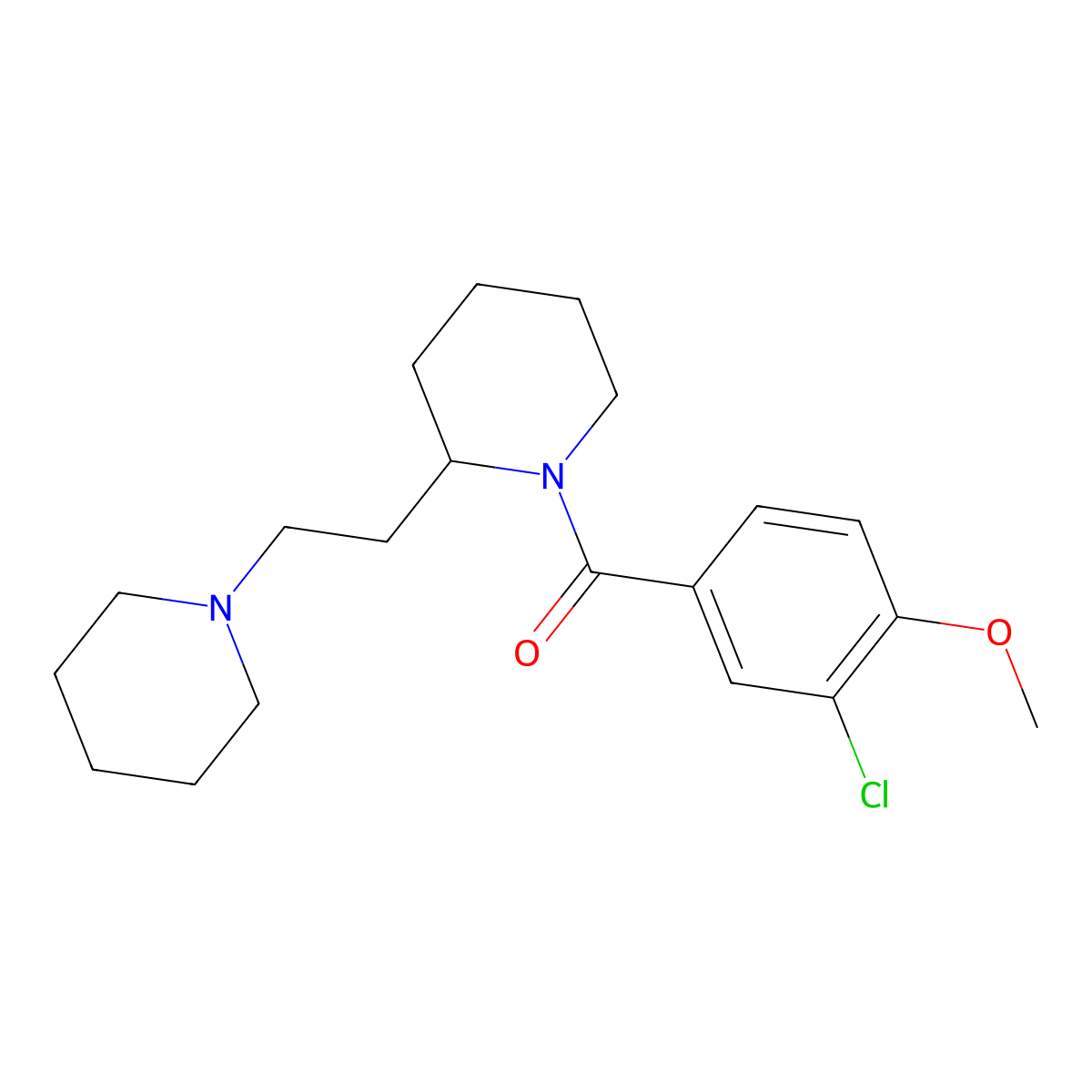 1-(3-Chloro-4-methoxybenzoyl)-2-(2-piperidin-1-ylethyl)piperidine molecular structure, CAS 1021279-77-5