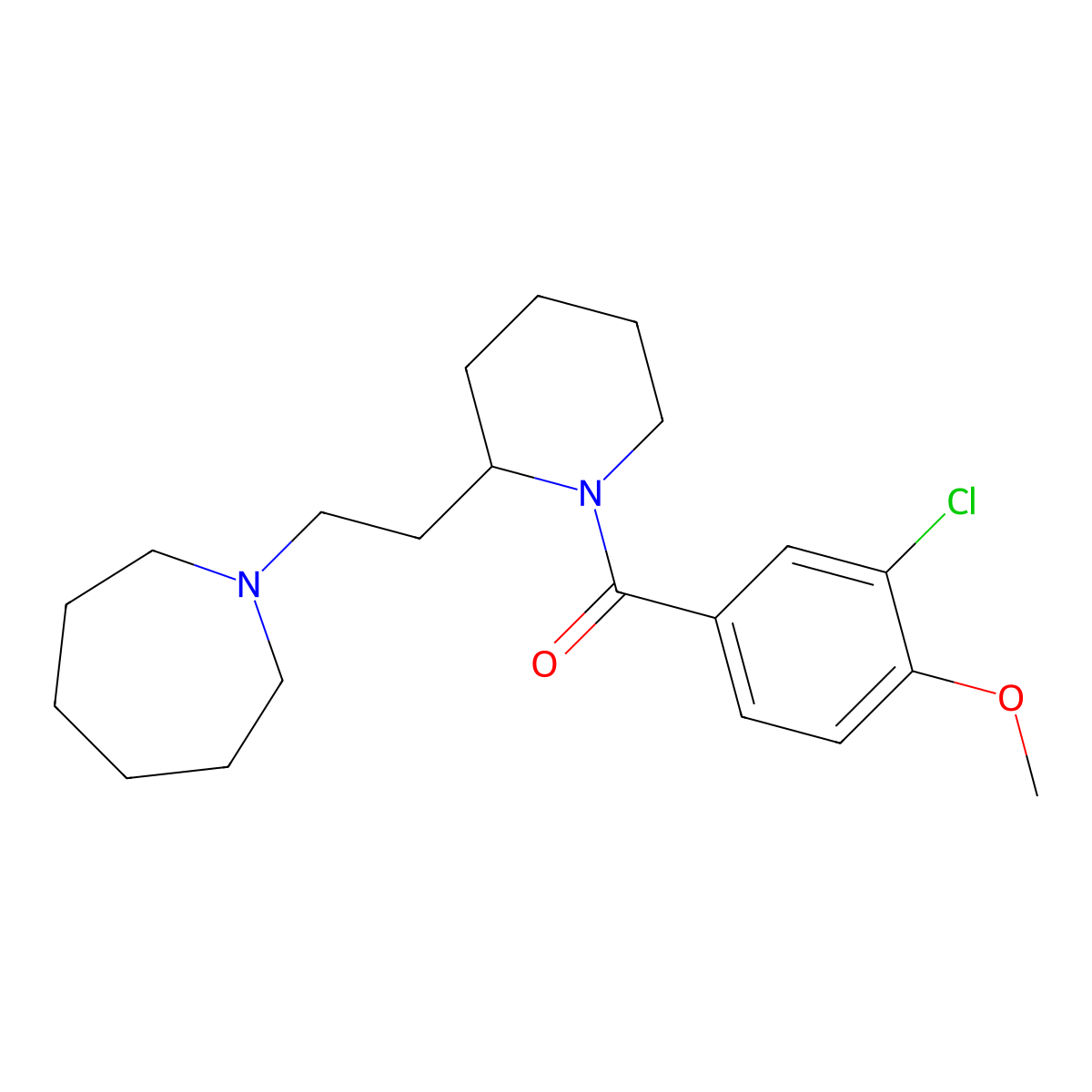 1-{2-[1-(3-Chloro-4-methoxybenzoyl)piperidin-2-yl]ethyl}azepane molecular structure, CAS 1021279-83-3