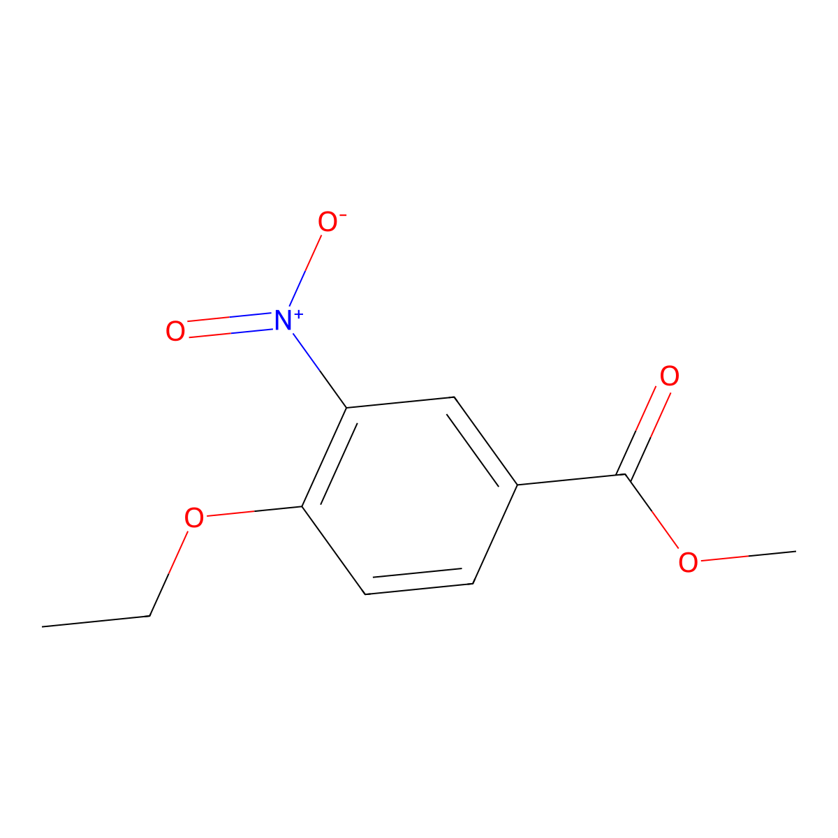 Methyl 4-ethoxy-3-nitrobenzoate molecular structure, CAS 1021292-52-3