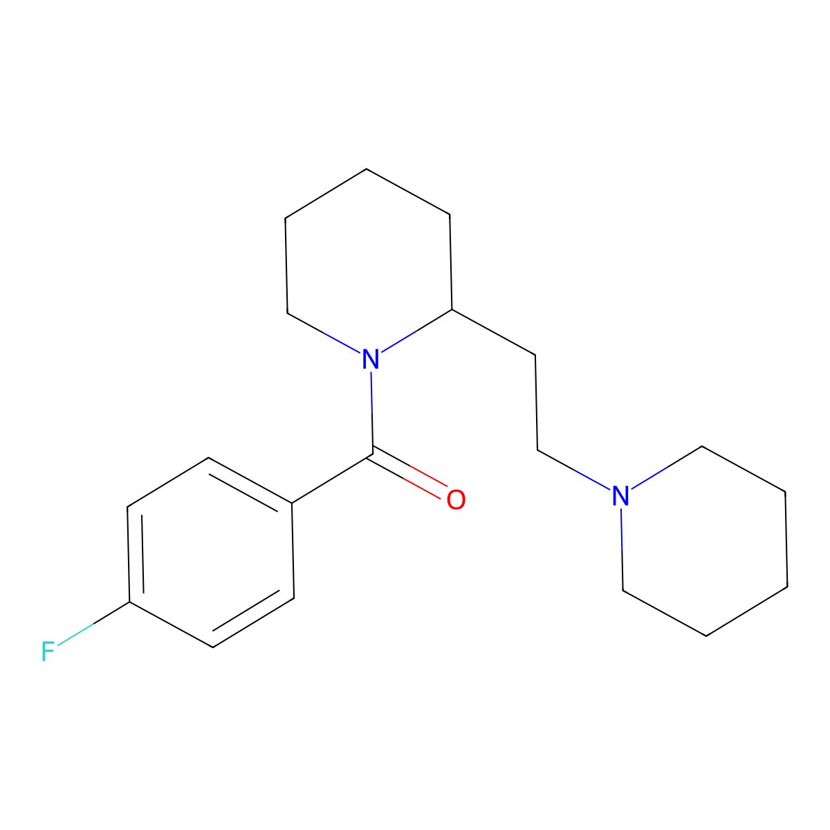 4-Fluorophenyl 2-(2-piperidylethyl)piperidyl ketone molecular structure, CAS 1021296-00-3