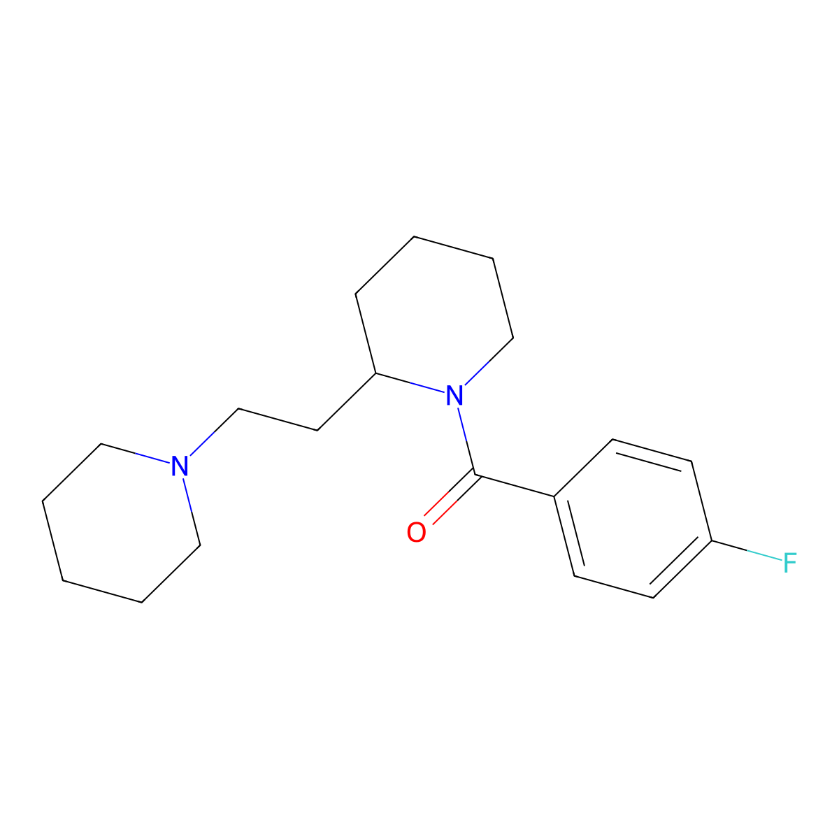 4-Fluorophenyl 2-(2-piperidylethyl)piperidyl ketone molecular structure, CAS 1021296-00-3