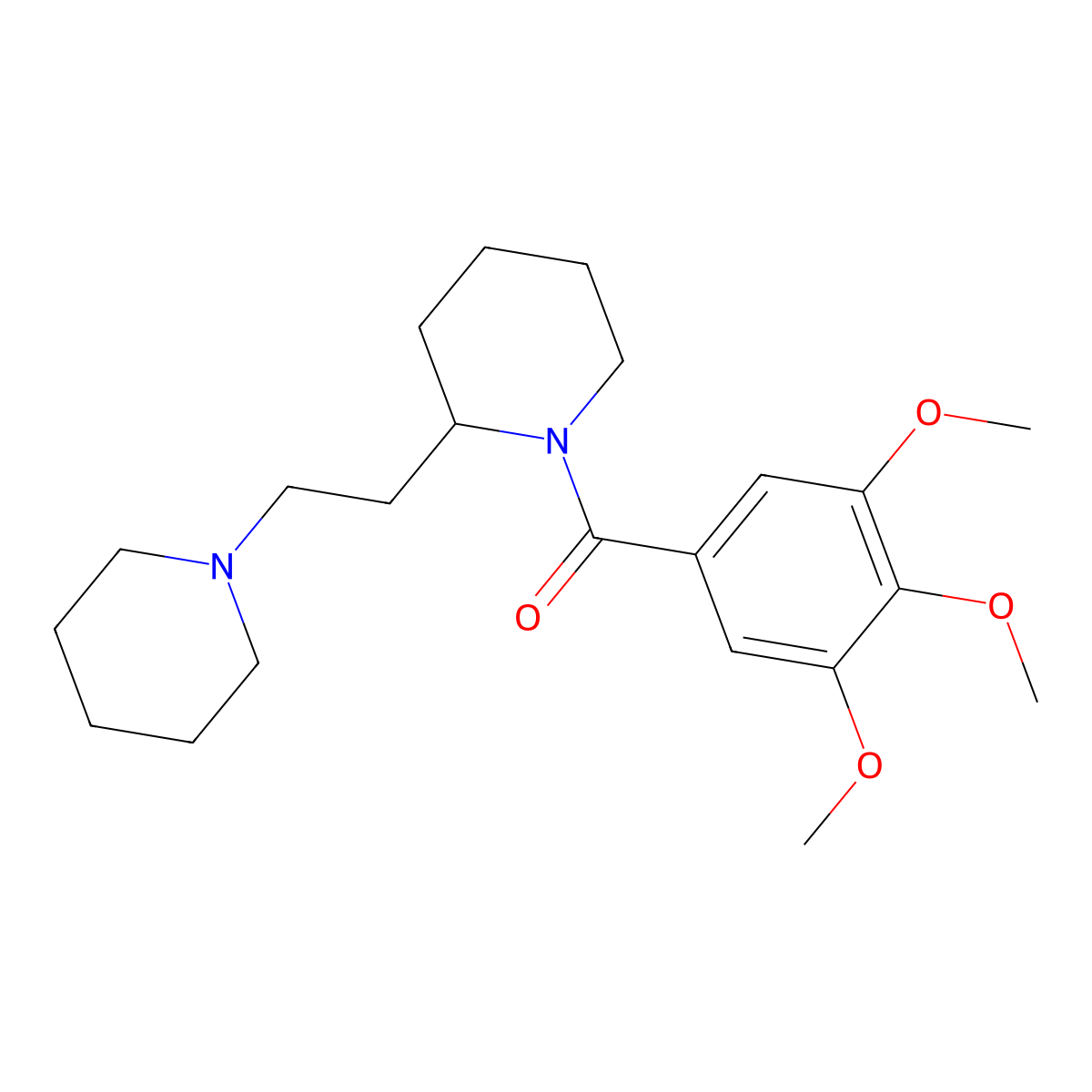 2-(2-Piperidin-1-ylethyl)-1-(3,4,5-trimethoxybenzoyl)piperidine molecular structure, CAS 1021296-10-5