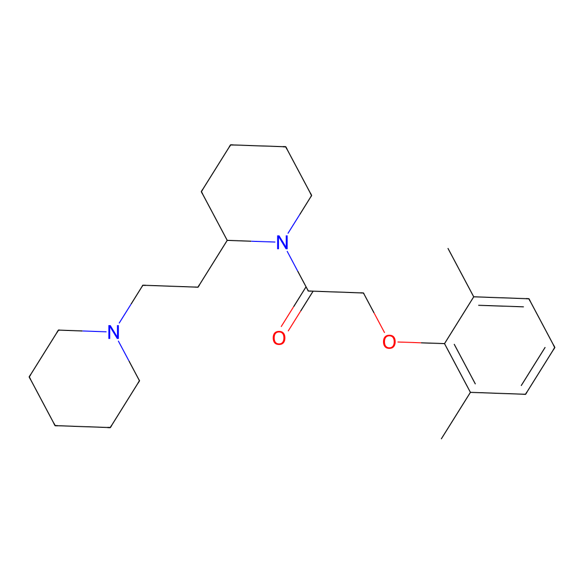 1-[(2,6-Dimethylphenoxy)acetyl]-2-(2-piperidin-1-ylethyl)piperidine molecular structure, CAS 1021296-12-7