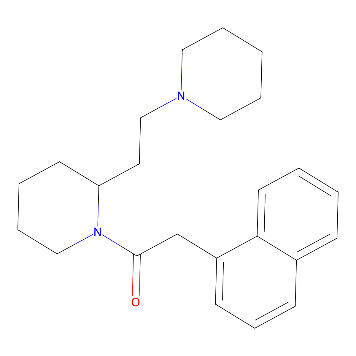 1-(1-Naphthylacetyl)-2-(2-piperidin-1-ylethyl)piperidine molecular structure, CAS 1021296-14-9