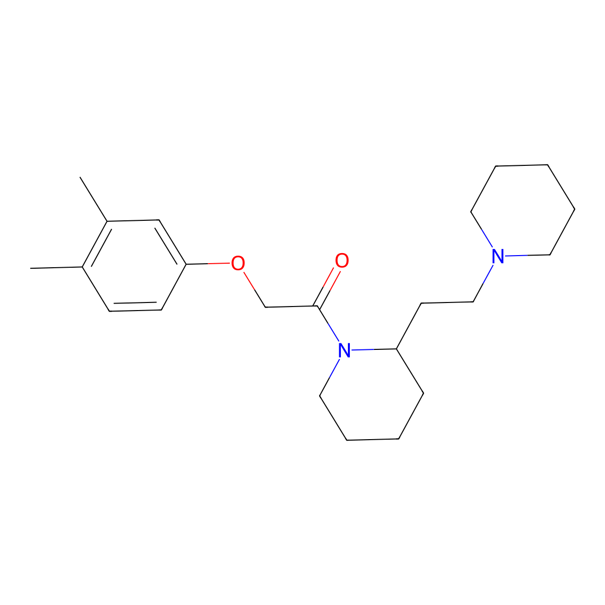 1-[(3,4-Dimethylphenoxy)acetyl]-2-(2-piperidin-1-ylethyl)piperidine molecular structure, CAS 1021296-16-1