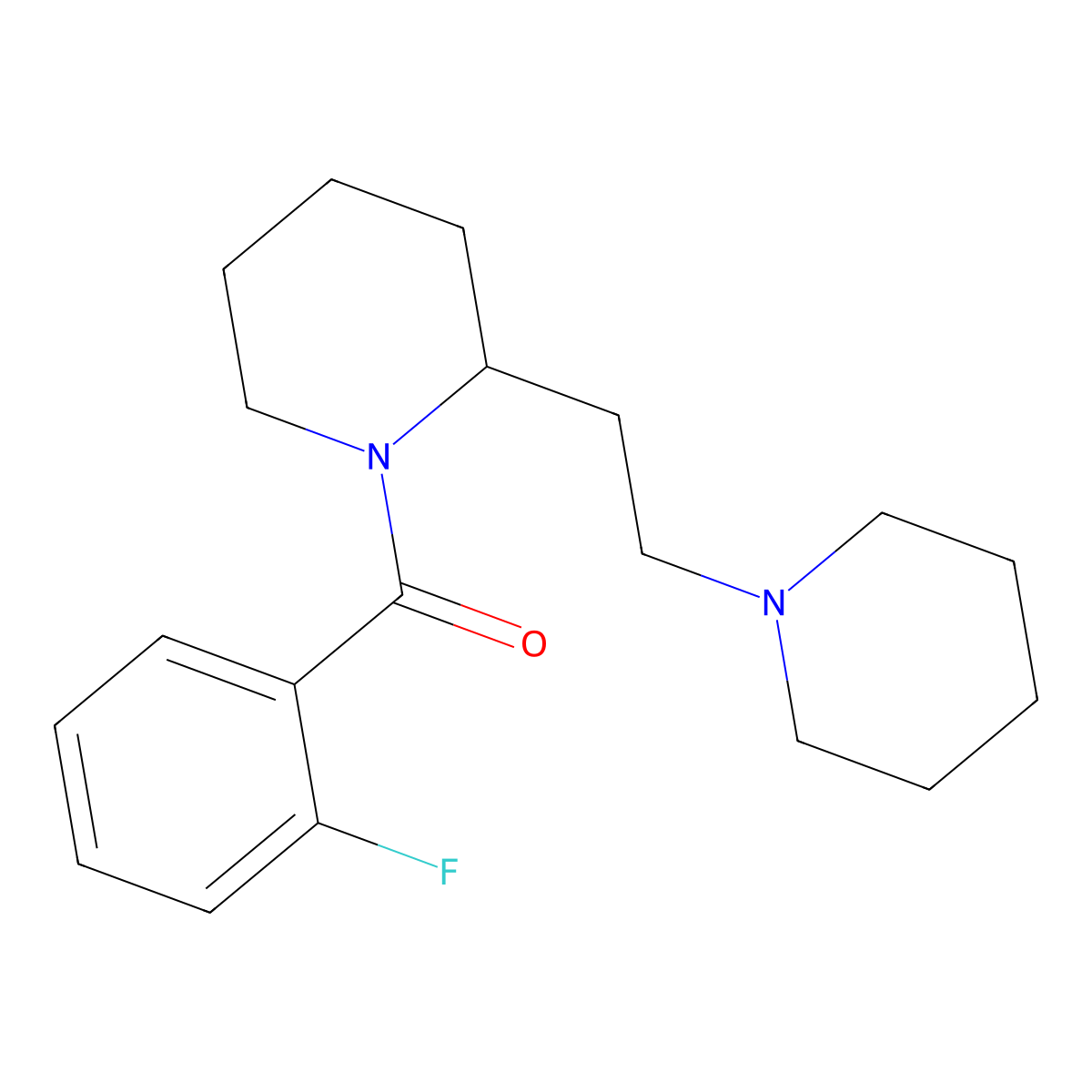2-Fluorophenyl 2-(2-piperidylethyl)piperidyl ketone molecular structure, CAS 1021296-20-7