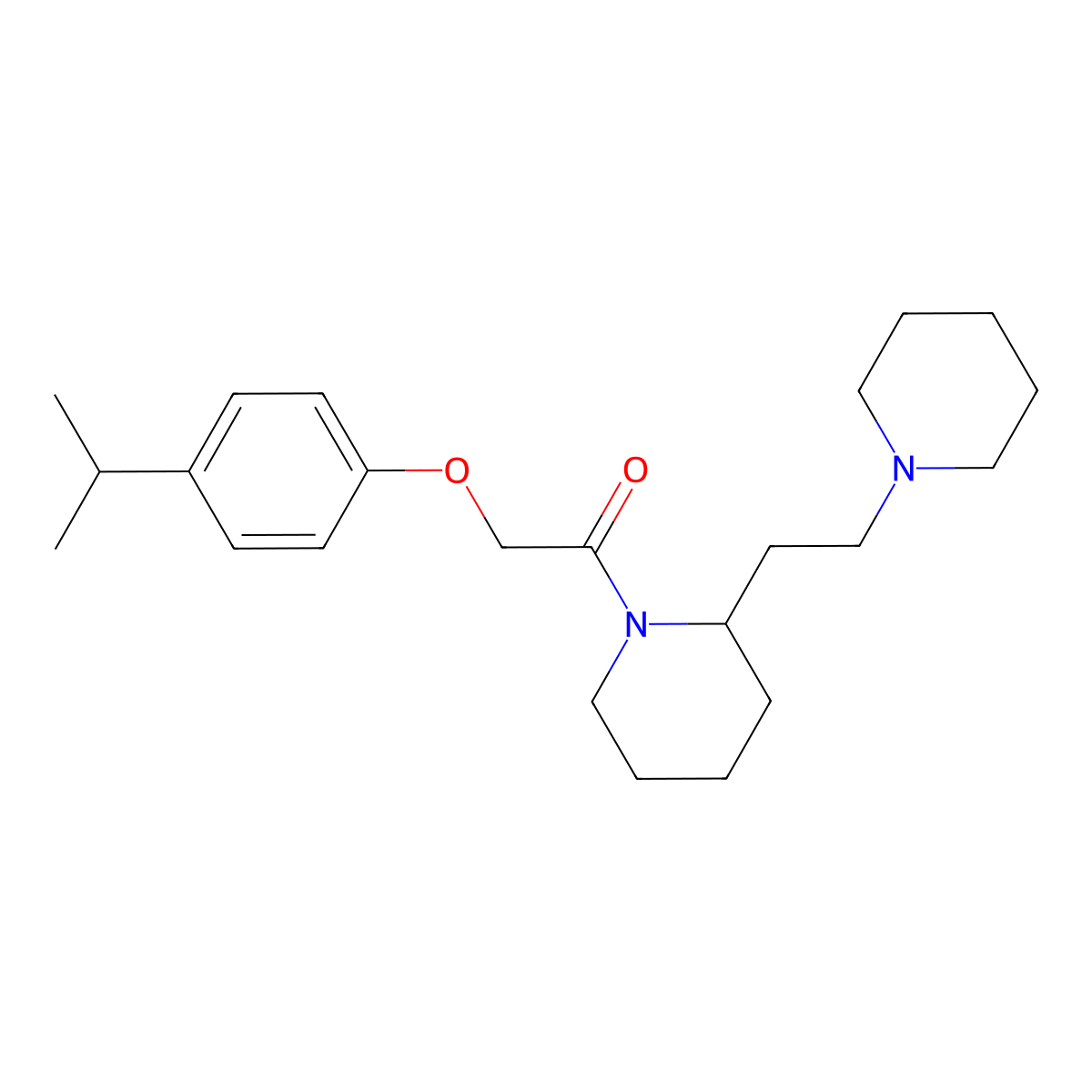 1-[(4-Isopropylphenoxy)acetyl]-2-(2-piperidin-1-ylethyl)piperidine molecular structure, CAS 1021296-22-9