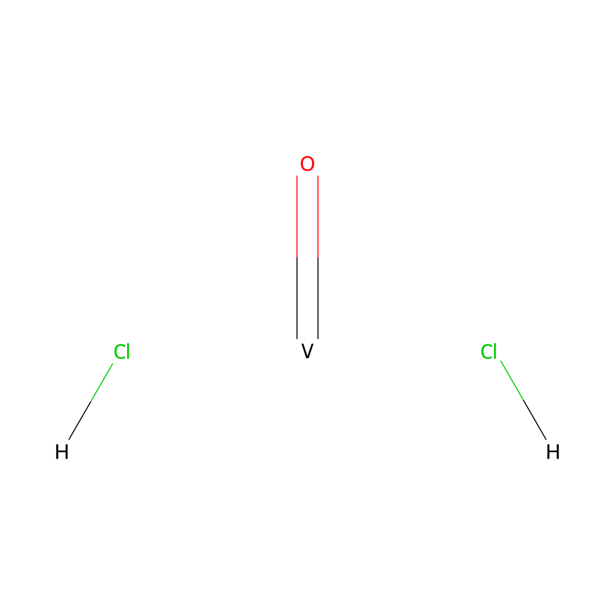 Vanadyl dichloride molecular structure, CAS 10213-09-9