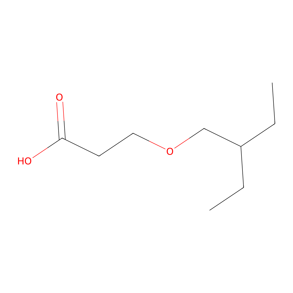 3-(2-Ethylbutoxy)propanoic acid molecular structure, CAS 10213-74-8
