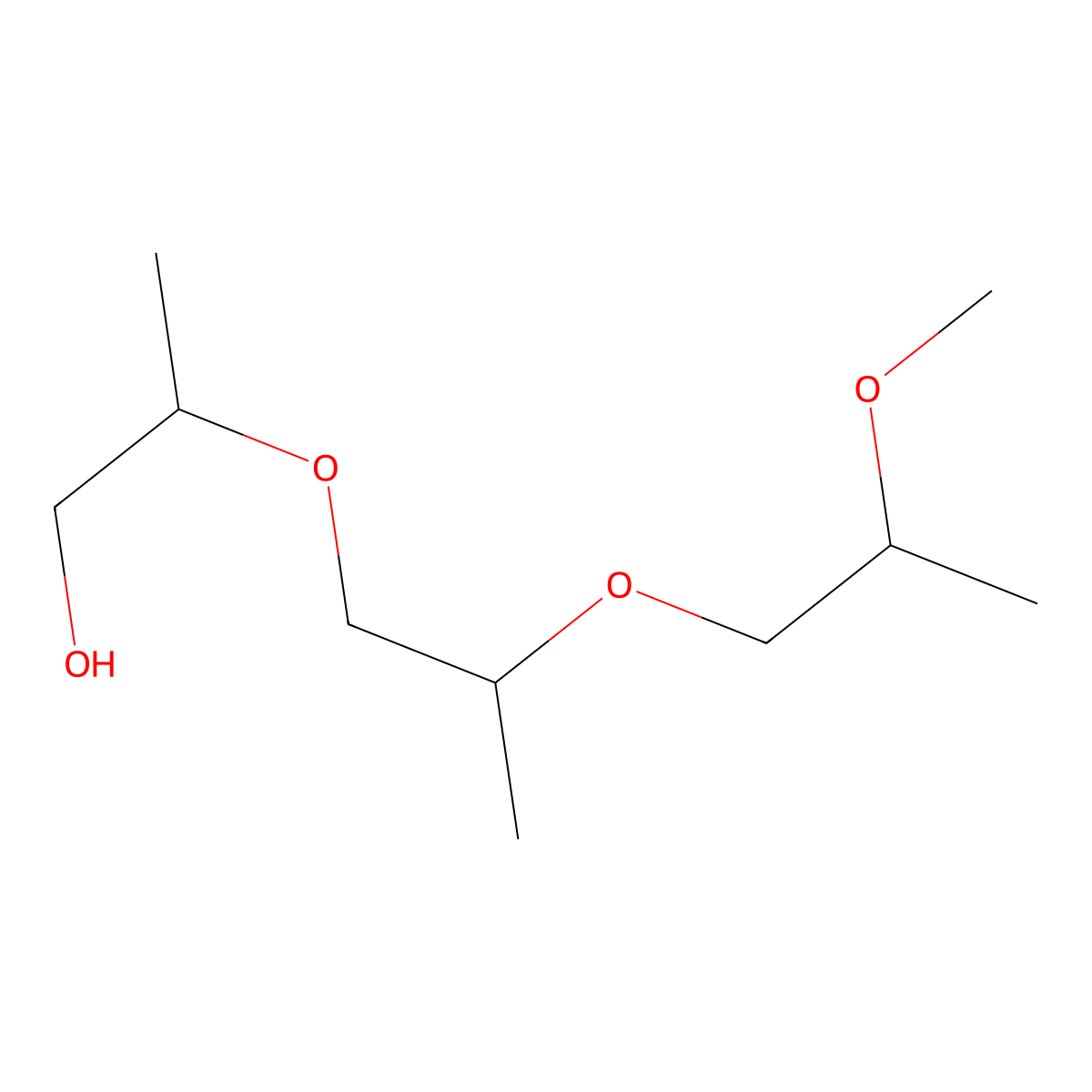 1-Propanol, 2-(2-(2-methoxypropoxy)propoxy)- molecular structure, CAS 10213-77-1