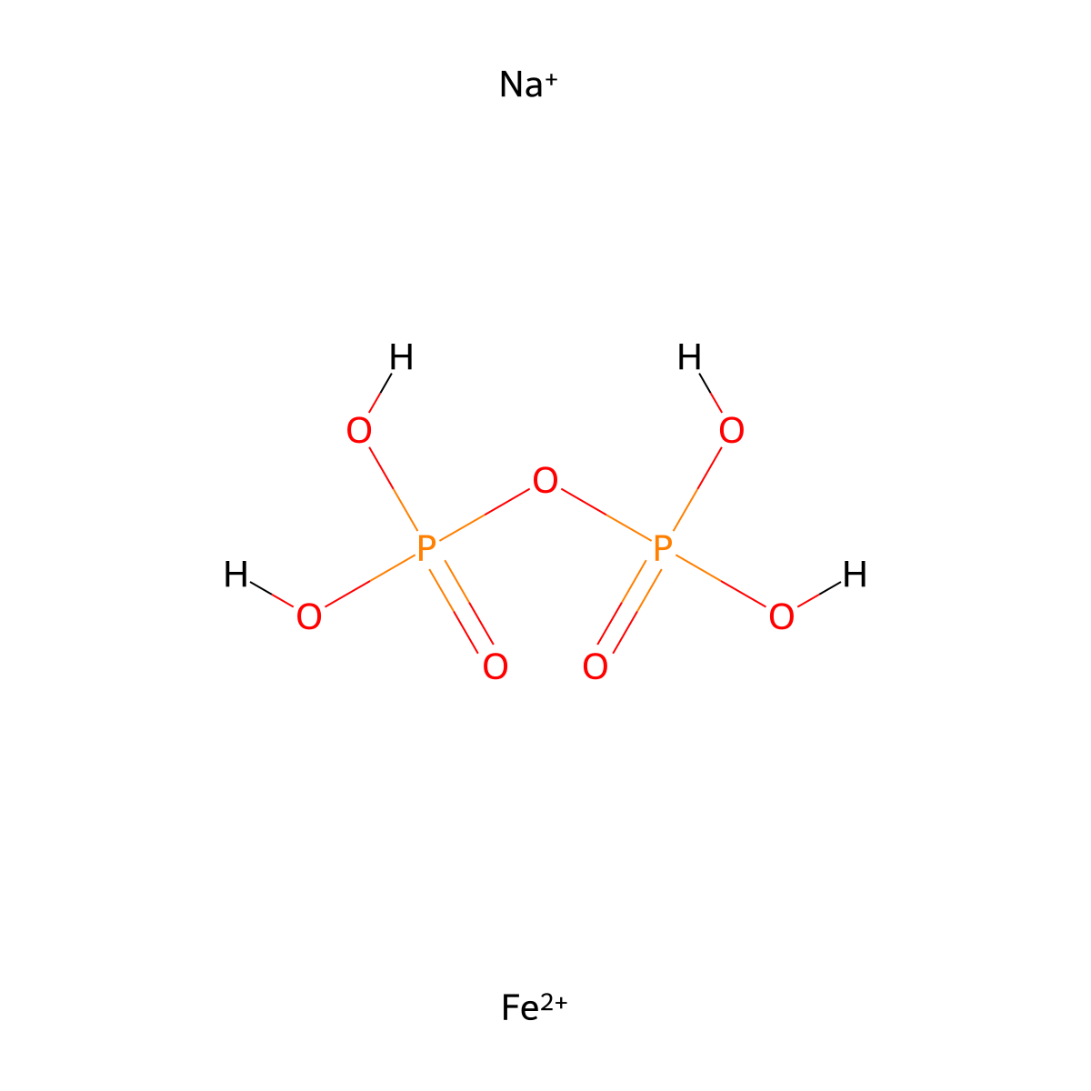 Diphosphoric acid, iron sodium salt (1:?:?) molecular structure, CAS 10213-94-2
