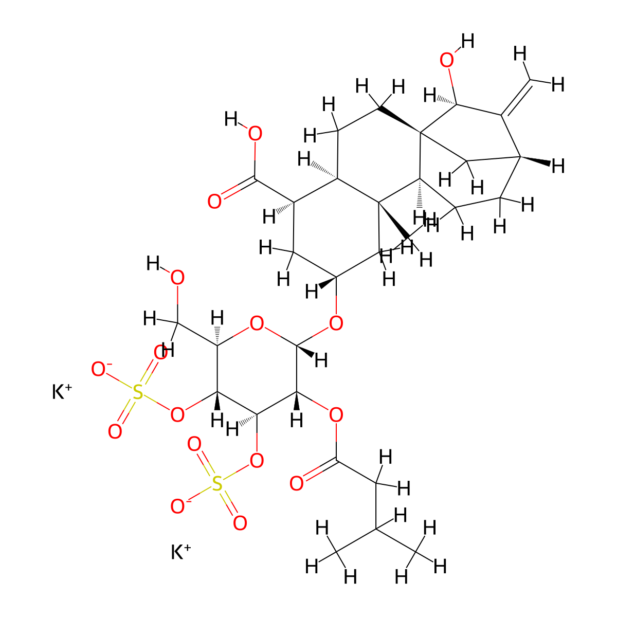 Atractyloside Dipotassium Salt molecular structure, CAS 102130-43-8